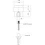 Deurstop vloermontage 30mm rvs geborsteld