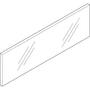 Frontstuk glas hoog, legrabox C, 483x138x10mm