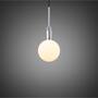Forked Pendant/Steel/Medium Opal Globe