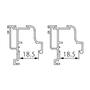 Cruiser 3 W set van 2 st. greeplijst alum. zilver, 2800mm