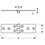 Klepscharnier 22x60x1.0mm verzinkt