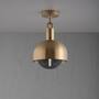 Forked Ceiling/Brass/Medium Brass Shade/Medium Smoked
