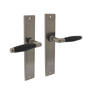 Deurkruk Ton Basic met schild blind nikkel mat