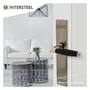 Deurkruk Ton Basic met schild blind nikkel mat