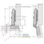 Opdekscharnier RVS SUS304 met soft close, 3D verstelbaar