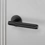 Door Handle Set/Unsprung/Cross/Black