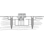 Vici scharnier 44x13mm geel verzinkt