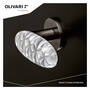 Olivari deurkruk Crystal Diamond op rozet antraciet