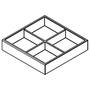 CubiLux vierkant Leder 32 x 150 x 150mm met 4 vakken Kleur: