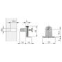 Verbinder (kastgedeelte) TRIS met spreidbus voor 5mm boring