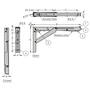 Konsole RVS inklapbaar 307mm, hoogte 165mm