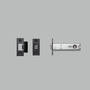 Tubular Latch/For Door Knob/82Mm Backset/Black