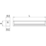 APEX-86 8x6mm met eindkapjes inbouw profiel lengte: