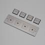 4G Wall Plate/Horizontal/Steel