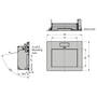 Afvaldoorlaat RVS met sensor contactloos openen 234x160x319
