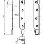 Ledikanthaken 109/145mm verzinkt