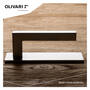 Olivari deurkruk ABC op horizontaal schild rvs mat titaan PV