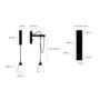 Hooked Wall Small Graphite/Steel