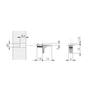 Plankdrager K LINE voor GLAS met rubberen plateau stift 5mm