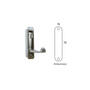 Jashaak mat chroom, scharnierend, 80x20mm, hoogte 13,5mm