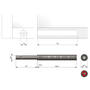 K Push Tech, lang, STRONG, antraciet, magneet, slag 37mm