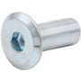 Busmoer M6x12mm, kop 15mm, messing blank, SW 5