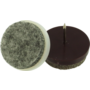 Silentaglijder 28mm bruin kunststof met grijs vilt