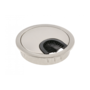Kabeldoorvoer met borstel 60mm RVS look, inbouwdiepte 13mm,