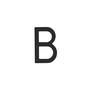 Huisletter B 100mm zwart
