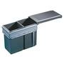 Inbouwafvalemmer 2x 15 liter, voor kast 300mm