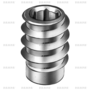 Rampabus SK  M5/10x14mm met binnenzeskant verzinkt, VE=100