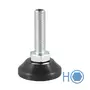 Stelvoet M10x100mm met binnenzeskant m beweegbare kst.voet