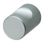 Knop diameter 18mm met uitsparing mat aluminium hoogte 25mm