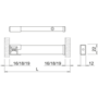 Baski-SF SHE 24V Alum Rechts voor kast 450mm