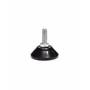Stelvoet M10x30mm met beweegbare kunststof voet zwart