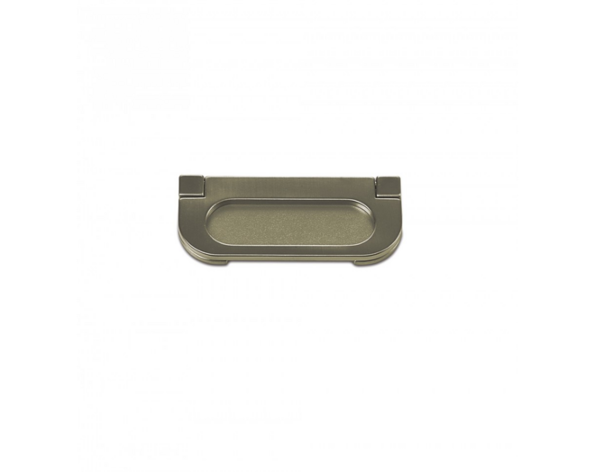 Komgreep geborsteld nikkel 80x35mm
