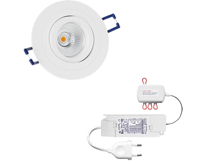 6x rond wit+6x powerled+6x verl+driver