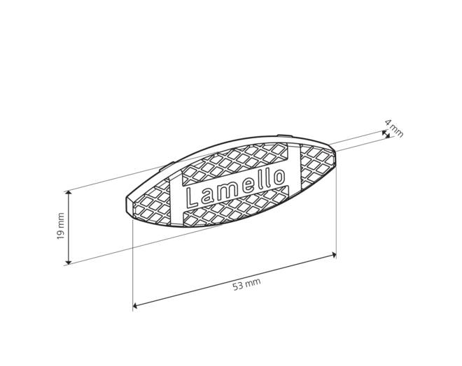 Lamellen type 10, (53x19x4 mm), 1000 stuks/doos