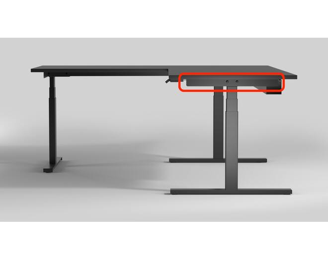Aanzetstuk met buismaat 1000mm zwart, drager 580mm recht