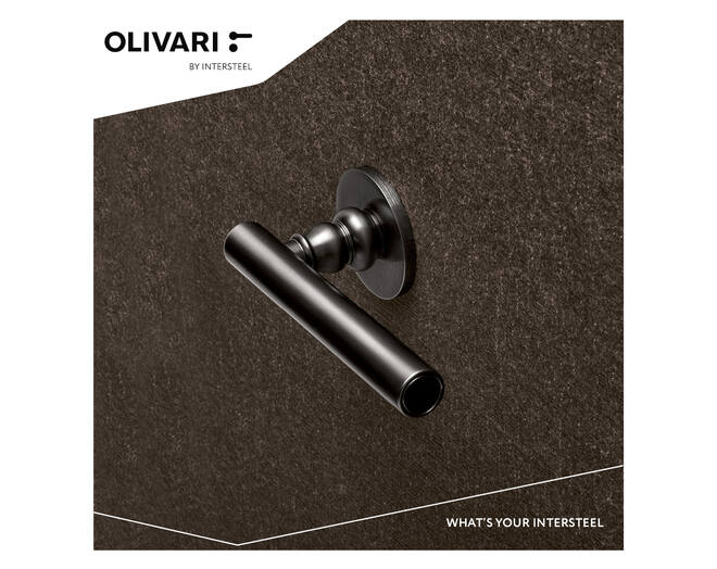Olivari deurkruk Dolce Vita op rozet antraciet titaan PVD
