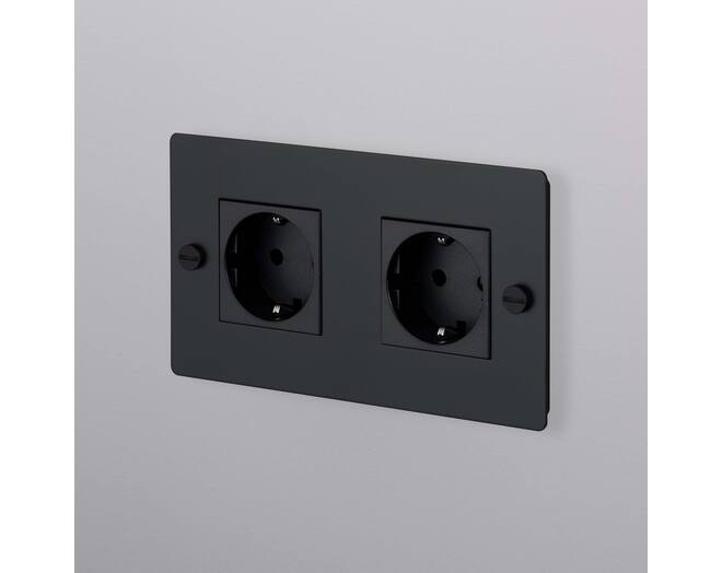 EU 2G Socket/Schuko Type F/Black