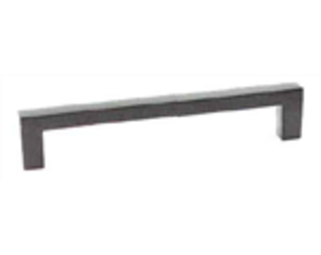 Greep 10x10mm hoh 192mm zwart gelakt totale lengte 202mm