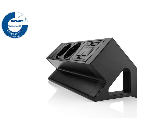 Power Desk Up 2x 230V, 1x Keystone