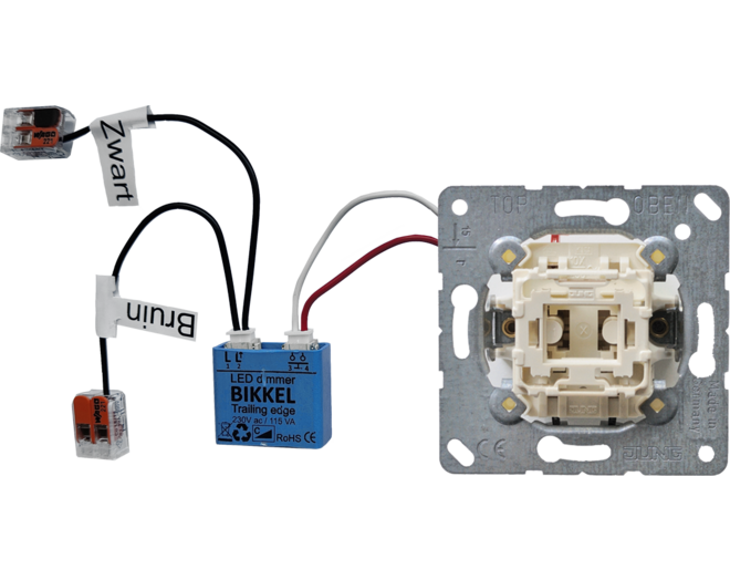 Jung  externe impulsdrukker + Micro RC LED dimmer