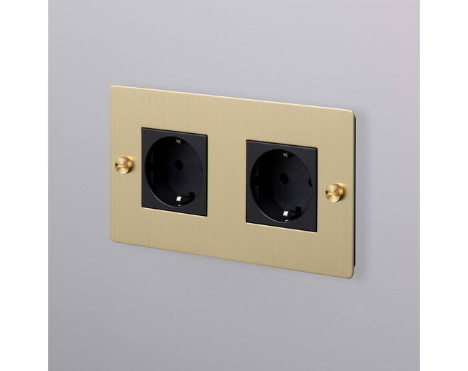 EU 2G Socket/Schuko Type F/Brass