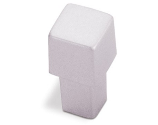 Knop SQAURE mat chroom 12x12mm