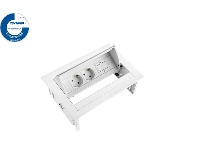 Fellowes Power Desk In wit met eGST Plug