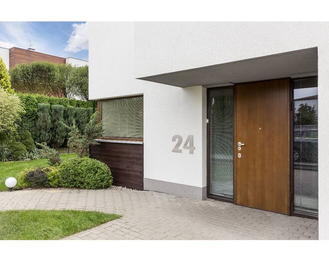 Huisnummer 0 XL hoogte 30cm RVS geborsteld