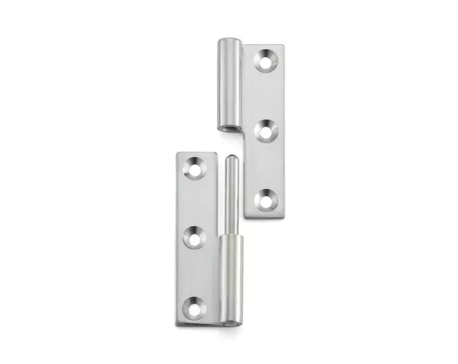 Paumelle RVS hoogte 50mm rechts, breedte 32mm (uitgeslagen)