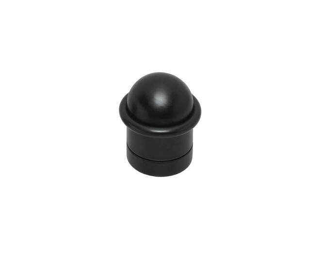 Deurstop met ring mat zwart